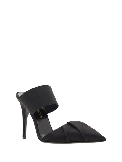 Bruno Frisoni 105mm Draped-design Stiletto Mules In Black