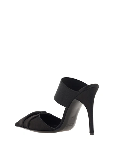 Bruno Frisoni 105mm Draped-design Stiletto Mules In Black