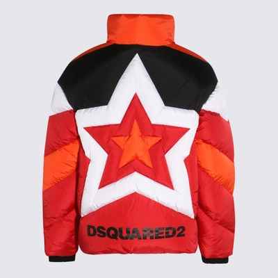 Shop Dsquared2 Multicolour Padded Puffy Star Down Jacket In Red