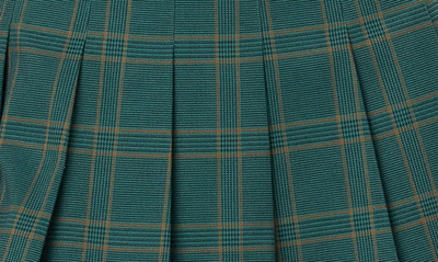 Shop English Factory Pleated Check Skort In Green