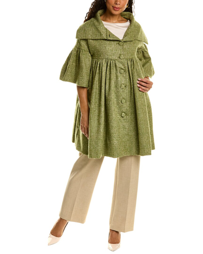 Shop Frances Valentine Mae Wool & Mohair-blend Jacket In Green