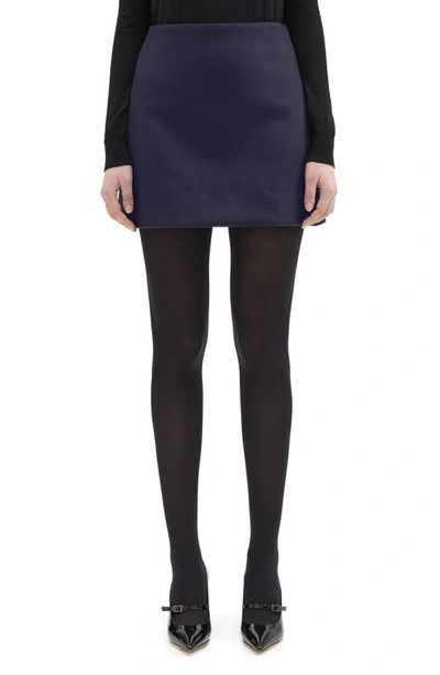 Shop Theory Wool & Cashmere Miniskirt In New Navy