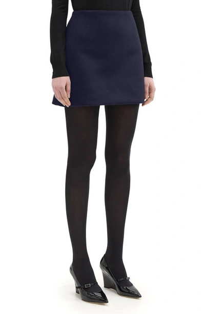 Shop Theory Wool & Cashmere Miniskirt In New Navy