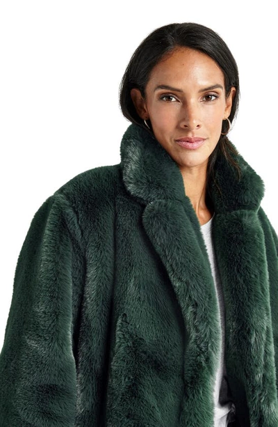 Splendid Mikaela Faux Fur Coat In Balsam
