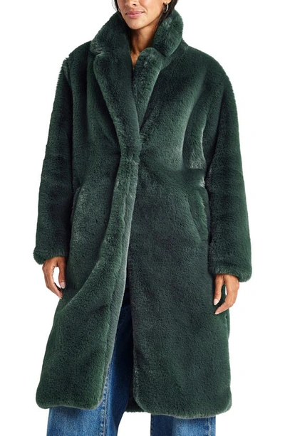 Splendid Mikaela Faux Fur Coat In Balsam