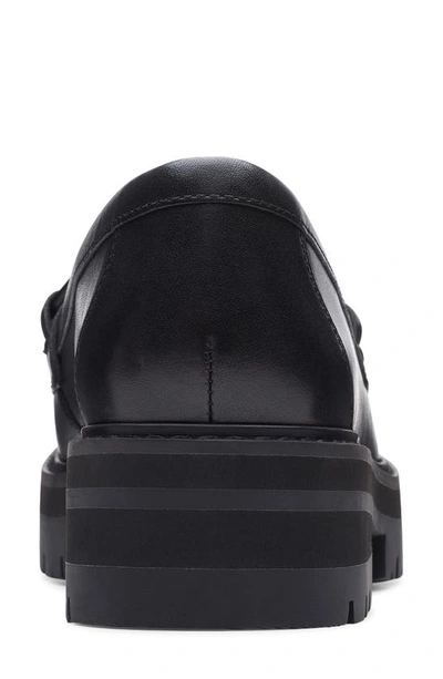 Shop Clarks Orianna Bit Platform Loafer In Black Leather