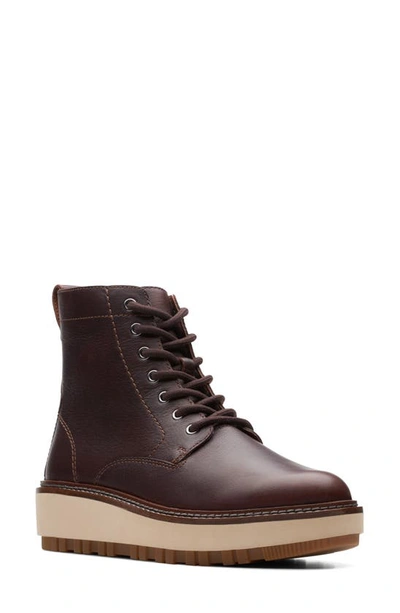 Shop Clarks Orianna Lace-up Boot In Dark Brown Leather