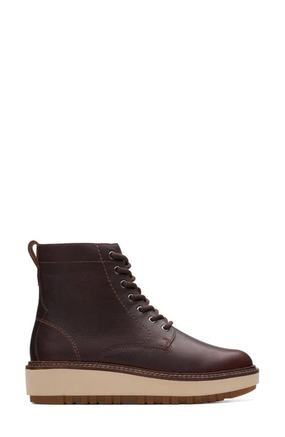 Shop Clarks Orianna Lace-up Boot In Dark Brown Leather