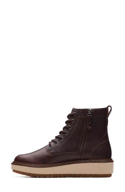 Shop Clarks Orianna Lace-up Boot In Dark Brown Leather