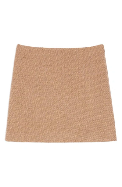 Shop Theory Tweed Miniskirt In Palomino