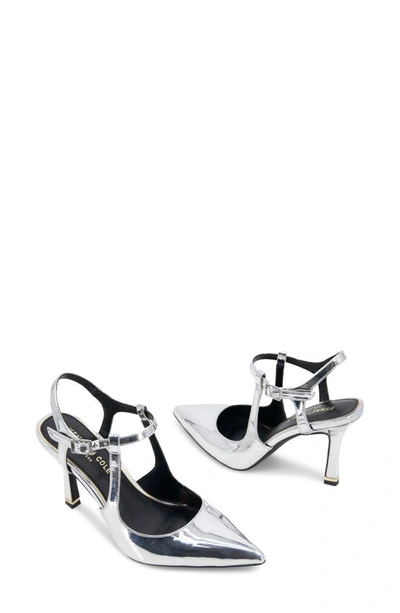 Kenneth Cole New York Romi Slingback Pump In Silver Metallic