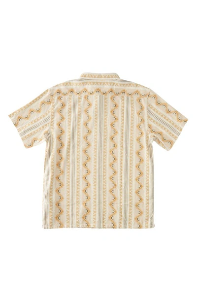 Shop Billabong Sundays Stripe Jacquard Short Sleeve Button-up Shirt In Stone
