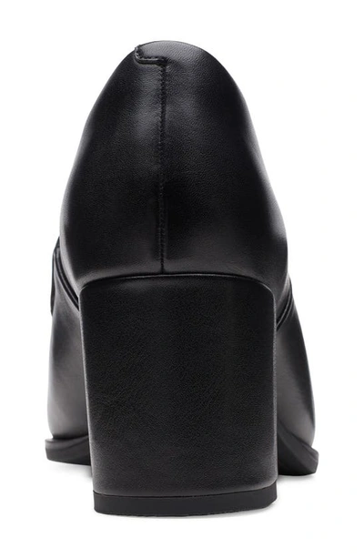 Shop Clarks Freva55 Lily Pump In Black Leather