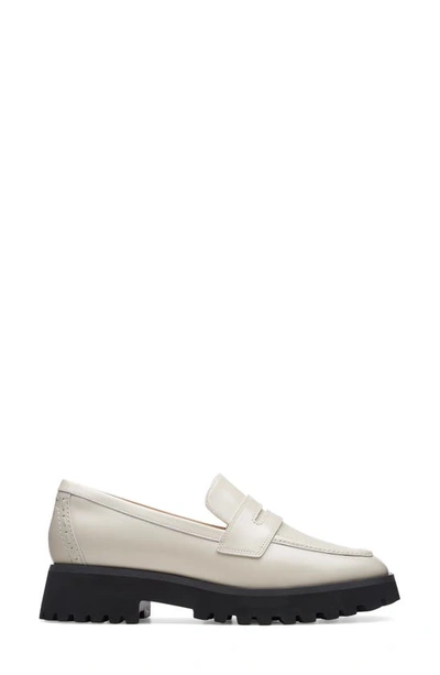 Shop Clarks (r) Stayso Edge Platform Penny Loafer In Ivory Leather