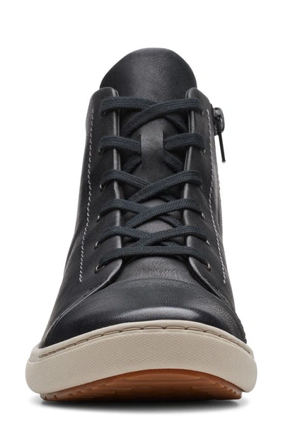 Shop Clarks Nalle Vine High Top Sneaker In Black Leather