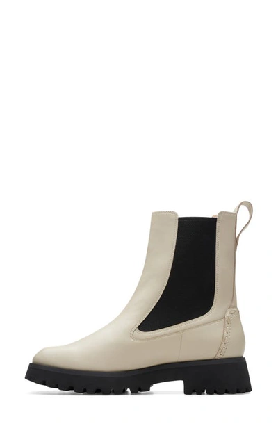 Shop Clarks Stayso Rise Chelsea Boot In Ivory Leather