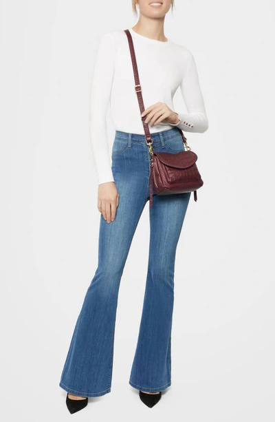 Shop Aimee Kestenberg Mini All For Love Convertible Leather Crossbody Bag In True Plum Croco