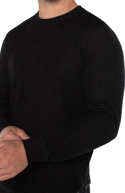 Shop Liverpool Los Angeles Crewneck Sweater In Black