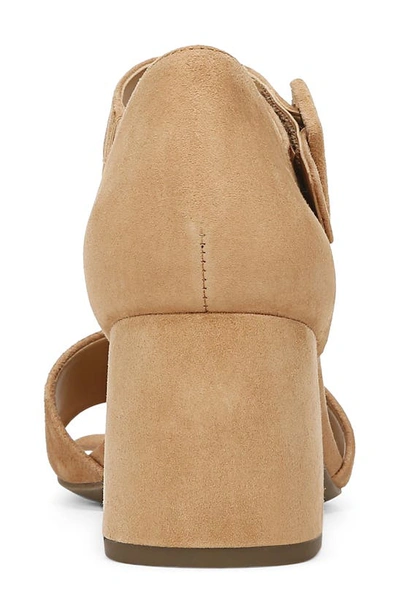 Vionic Chardonnay Block Heel Sandal In Camel Suede