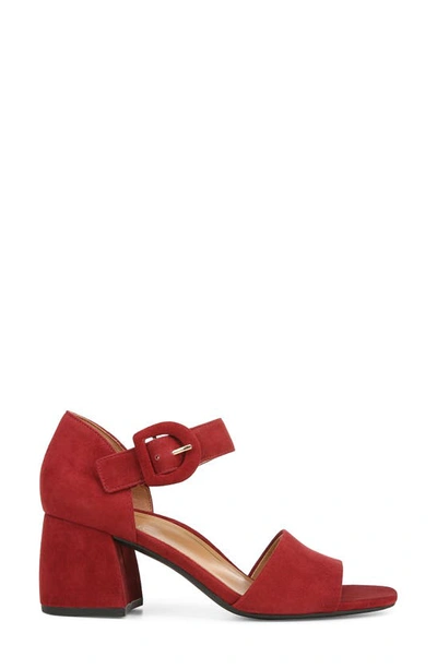 Vionic Chardonnay Block Heel Sandal In Syrah Red