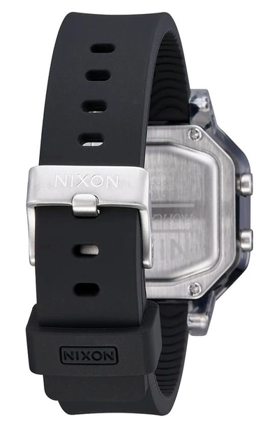 NIXON NIXON SIREN DIGITAL SILICONE STRAP WATCH, 38MM 