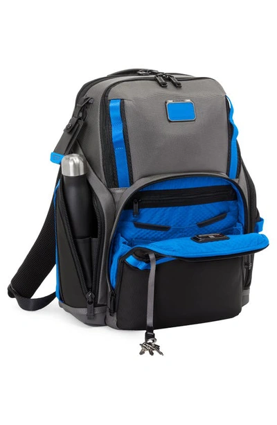 Shop Tumi Search Nylon Backpack In Grey/ Blue