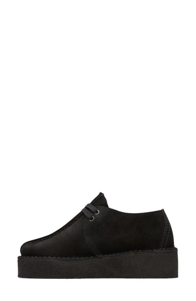 Shop Clarks (r) Trek Wedge Shoe In Black Suede