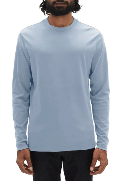 Shop Robert Barakett Georgia Long Sleeve T-shirt In Dover Blue