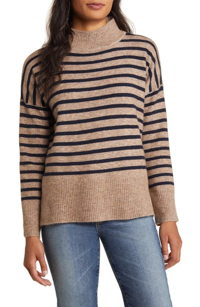 Shop Hatley Mock Neck Tunic Sweater In Natural