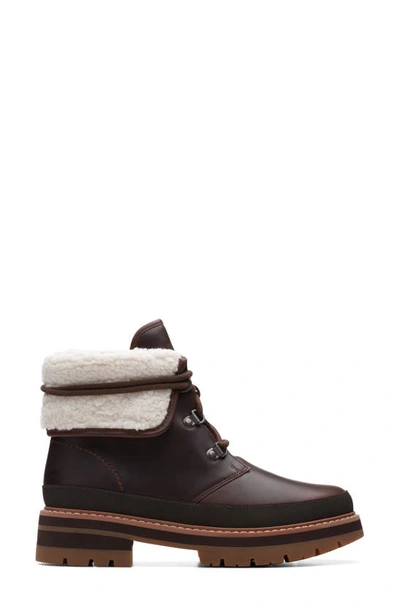 Shop Clarks Orianna Turn Boot In Brown Wlined Lea