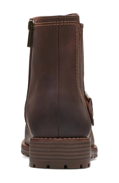 Clarks Aspra Buckle Bootie In British Tan Leather