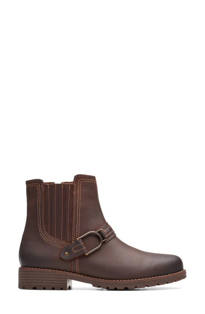 Clarks Aspra Buckle Bootie In British Tan Leather
