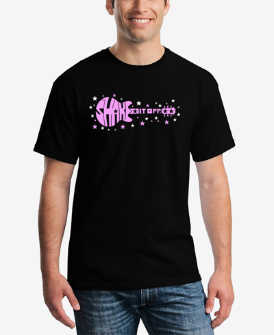 Shop La Pop Art Men's Shake It Off Printed Word Art T-shirt In Black
