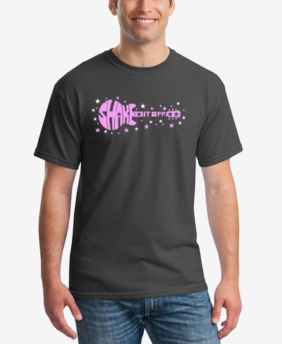 Shop La Pop Art Men's Shake It Off Printed Word Art T-shirt In Dark Gray