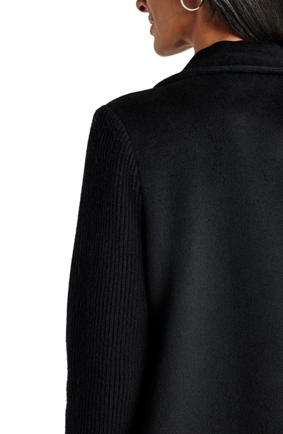 Shop Splendid Singrid Double Breasted Wool Blend Jacket In Black