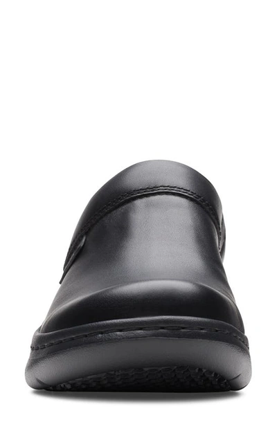 Shop Clarks Pro Clog In Black Leather