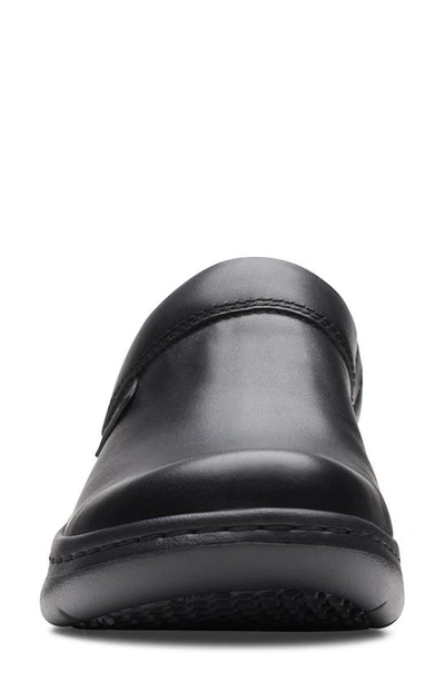 Clarks Pro Clog In Black Leather