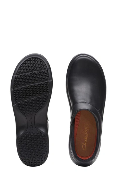 Clarks Pro Clog In Black Leather