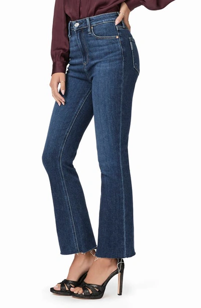 Shop Paige Claudine High Waist Frayed Hem Flare Jeans In Sketchbook