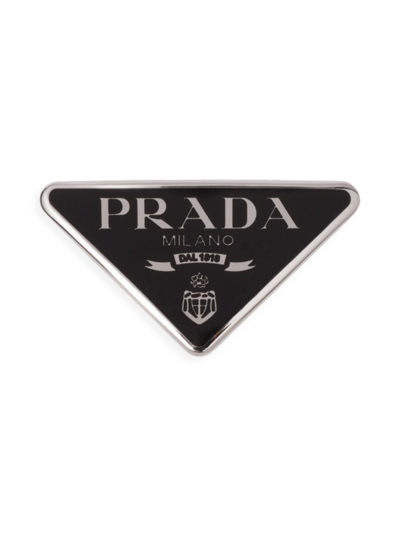 Shop Prada Women's Metal Hair Clip In Black