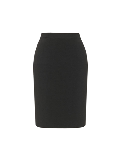 Shop Saint Laurent Women's Pencil Skirt In Knit In Black