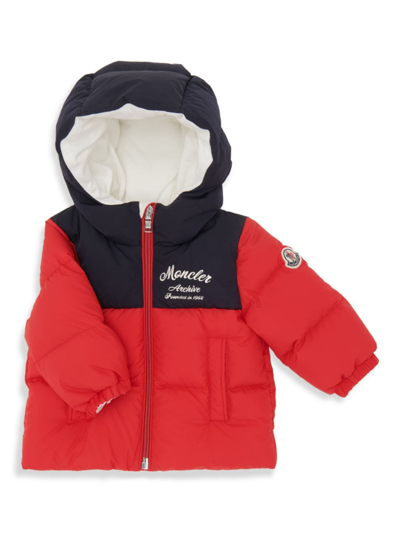 Shop Moncler Baby Boy's & Little Boy's Joe Colorblocked Down Jacket In Red