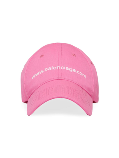 Shop Balenciaga Men's Bb Cap In Fluorescent Pink