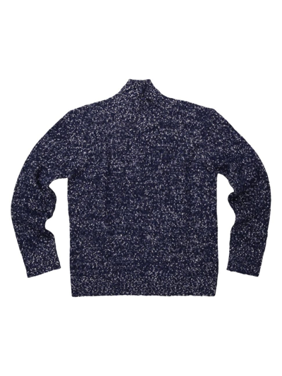 Shop Nn07 Men's Douglas 6591 Mockneck Sweater In Navy Blue