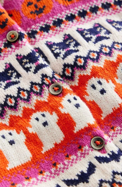 MINI BODEN KIDS' HALLOWEEN FAIR ISLE CARDIGAN 
