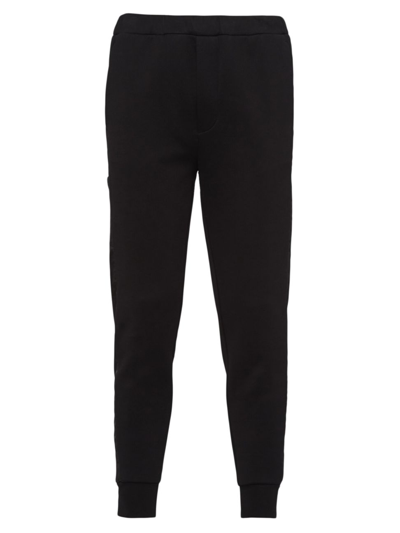 Shop Prada Men's Sweatpants With Re-nylon Details In Black
