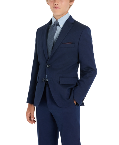 Shop Brooks Brothers B By  Big Boys Classic-fit Stretch Suit Jacket In Blue