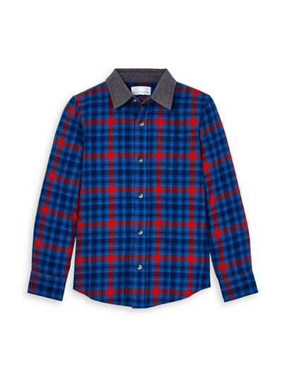 Shop Rockets Of Awesome Little Boy's & Boy's Plaid Shirts & Jeans Set In Indigo