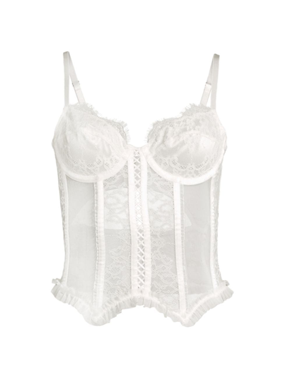 Shop Kat The Label Women's Willow Sheer Lace Corset In White