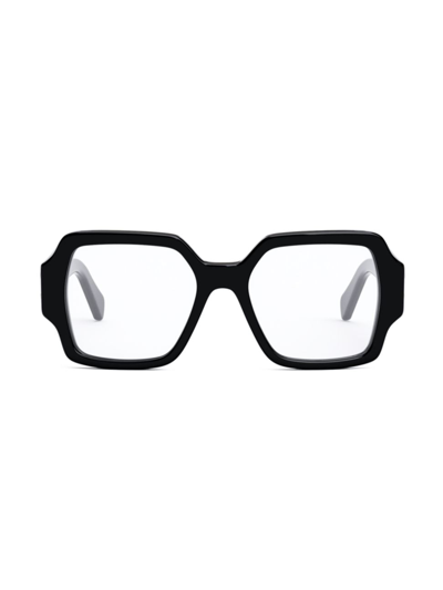 Shop Celine Women's Triomphe 52mm Square Optical Eyeglasses In Black